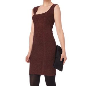 FRENCH CONNECTION Dani Lurex Knits in Bitter Plum